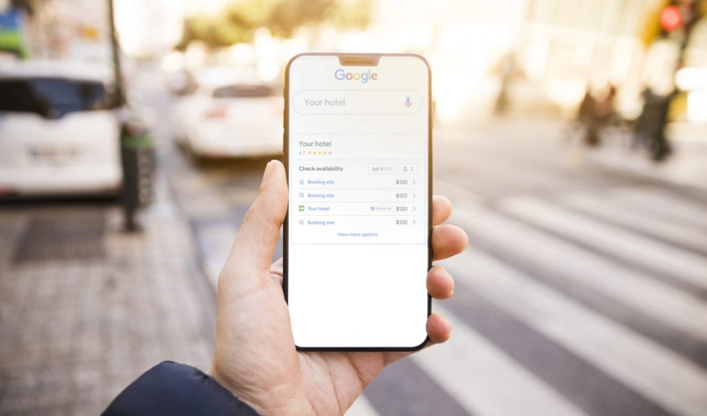 Mobile showing Get Google