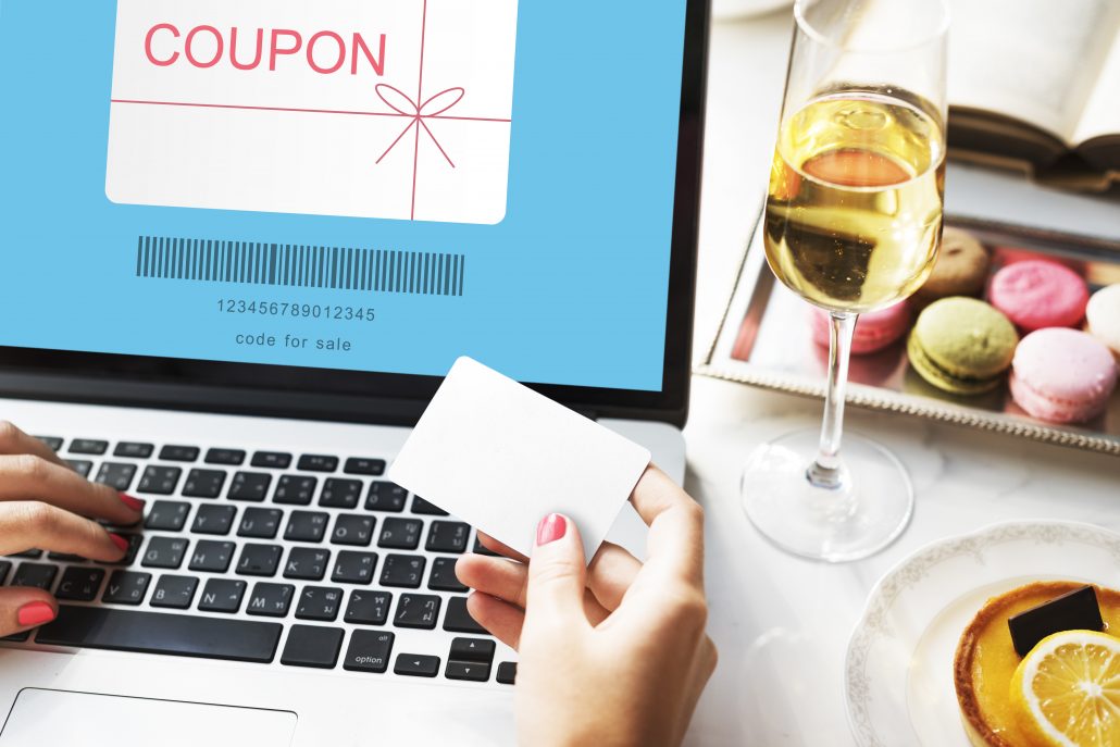 coupon gift certificate shopping concept