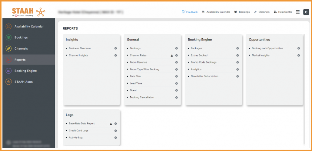 STAAH Reporting module