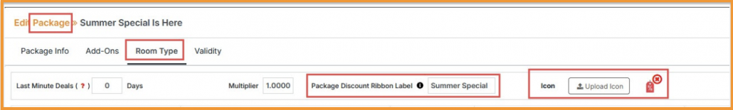 SwiftBook - Package - Package Discount Ribbon, Meal Icon and Strikethrough