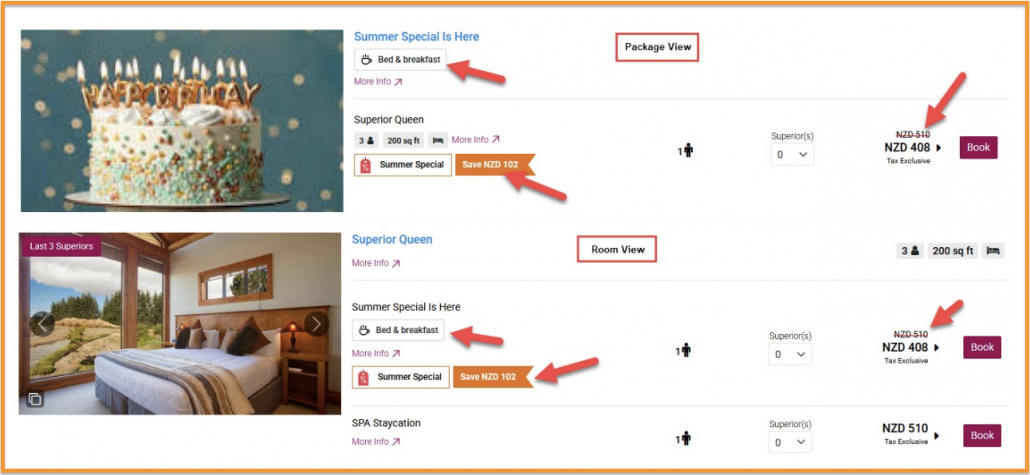 Strikethrough Discounts on Base Rate