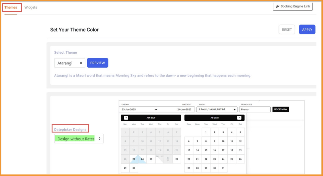 Swiftbook - New Datepicker Design: Design without Rates