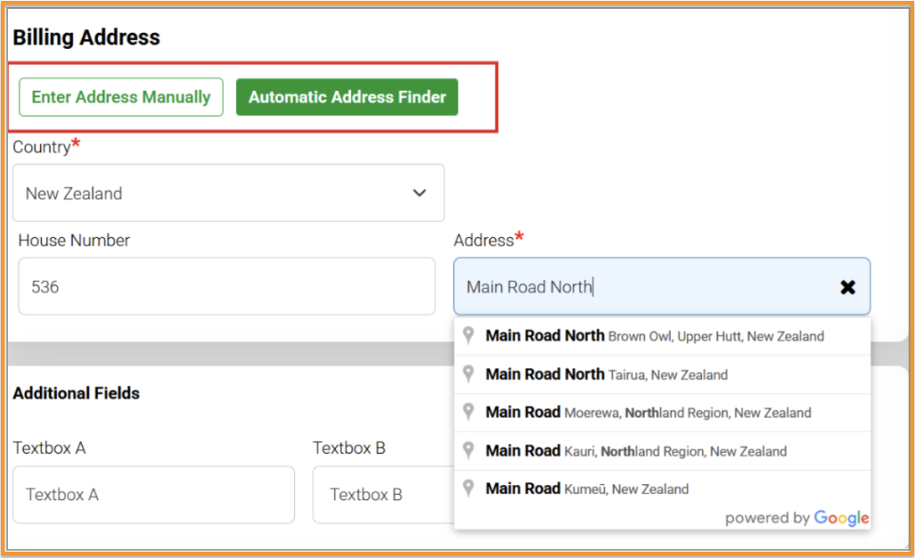 SwiftBook - Billing Address